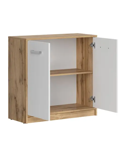 Тумба Matos 80 см двухдверная дуб вотан/белый