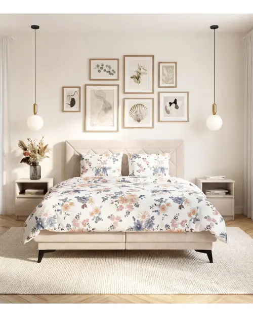 Mesita de noche Tetrix 45 cm con cajón cachemira