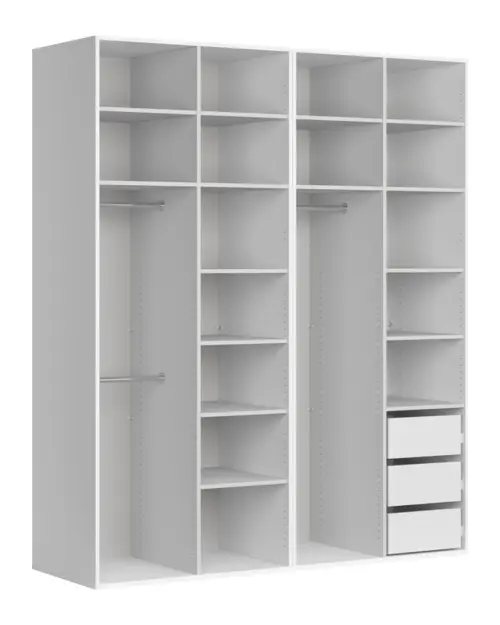 Модульна шафа Flex 200 см з 4 дверима кашемір