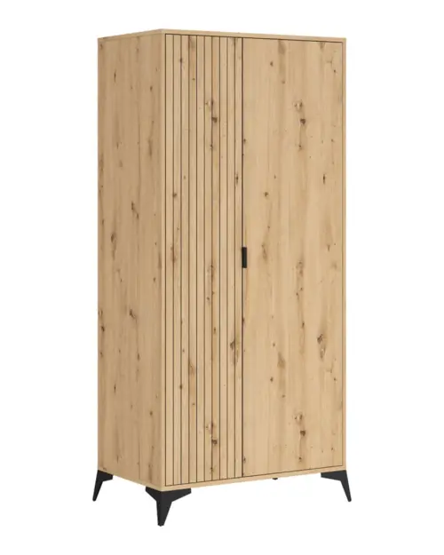 Armario de dos puertas Lamea 90 cm roble artisan
