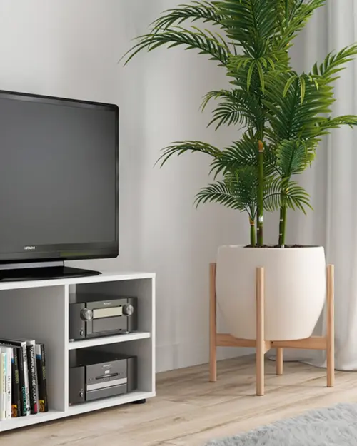 Mueble RTV Neno 80 cm con estantes blanco