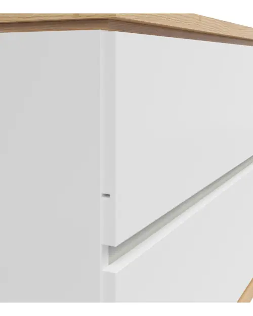 Mueble RTV Yamael 184 cm con 2 puertas y 2 cajones blanco