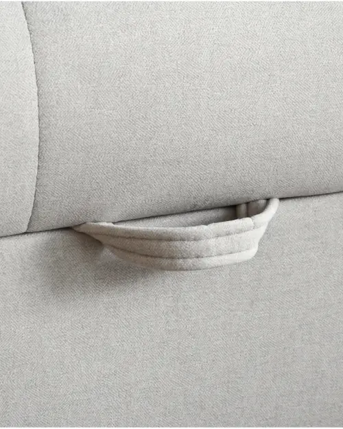 Dwuosobowa sofa Doria z pojemnikiem z kremowego weluru