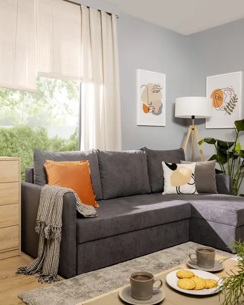 Cómoda Nepo Plus 80 cm con 4 cajones roble sonoma