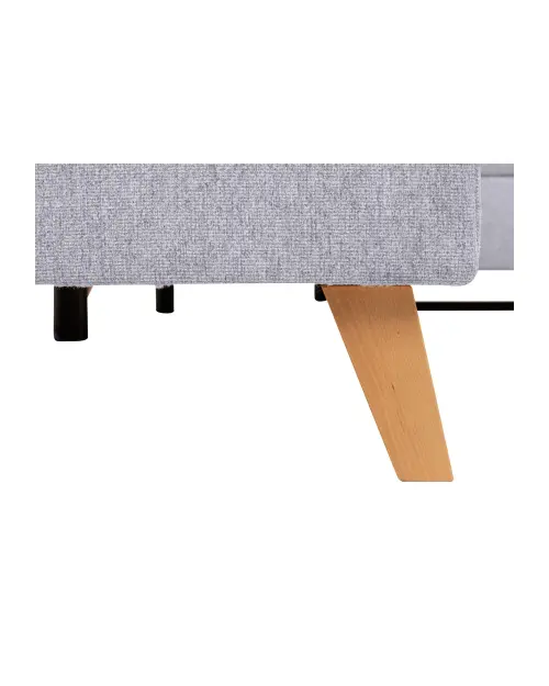 Угловой диван левосторонний Lars раскладной с ящиком серый