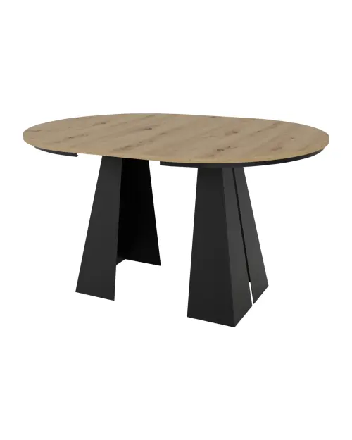 Mesa extensible Lorian 100-176/76 roble artisan negro
