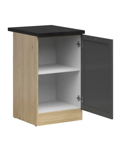 Mueble bajo de cocina Junona Line 50 cm derecho grafito con encimera