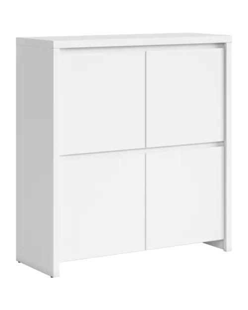 Armario Kaspian 105 cm de cuatro puertas blanco