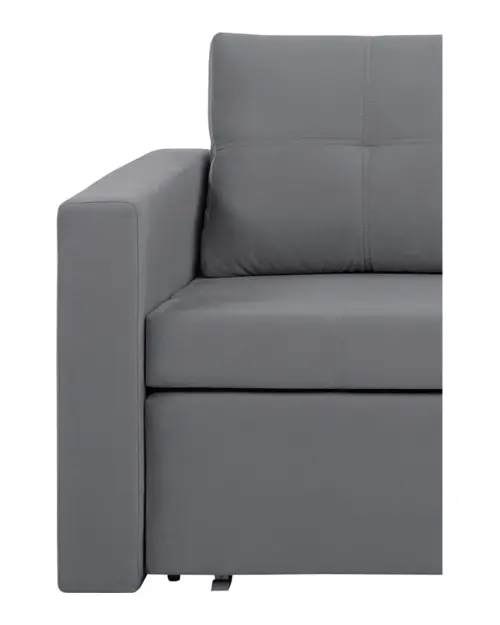 Диван двухместный Bunio III раскладной с ящиком серый