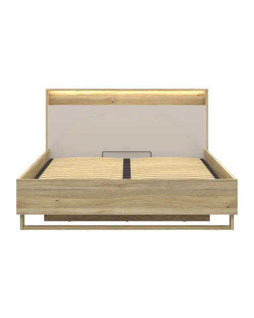 Кровать Dalva 160x200 с основанием и ящиком дуб маувелла/кашемир