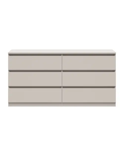 Cómoda Tetrix 150 cm con 6 cajones cachemira