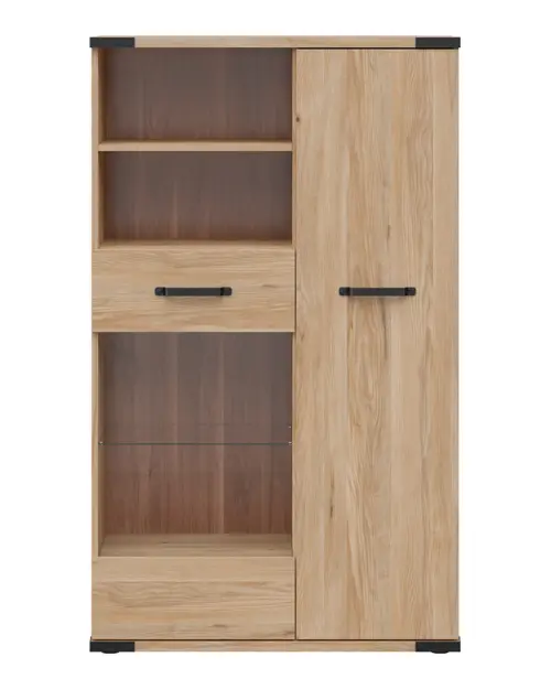 Vitrina Lara 90 cm con 2 puertas fresno belarus