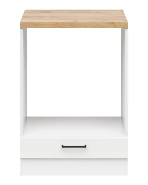 Mueble de cocina para horno encastrable Junona Line 60 cm tiza brillo con encimera
