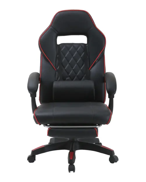 Silla gaming Riku con reposapiés extensible negro