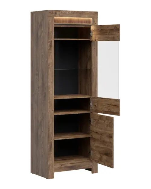 Vitrina Torin 71 cm con 2 puertas roble ribbeck marrón