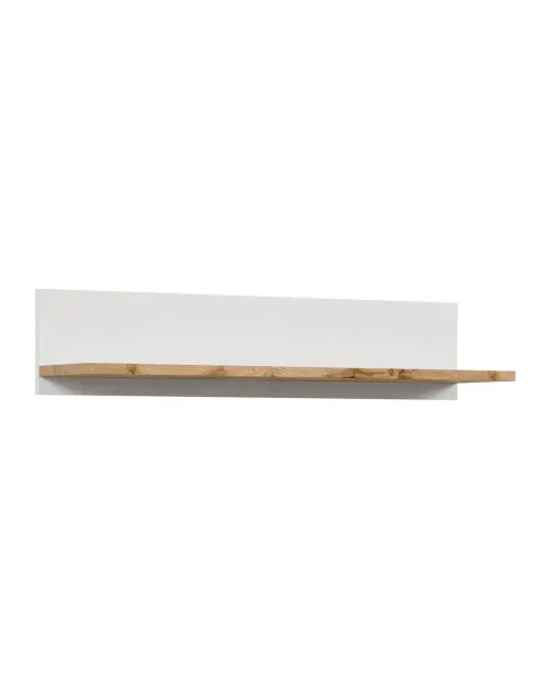 Estante de pared Holten 106 cm blanco/roble wotan