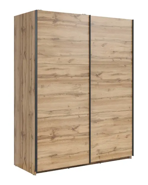 Armario de puertas correderas Tetrix 153 cm roble wotan