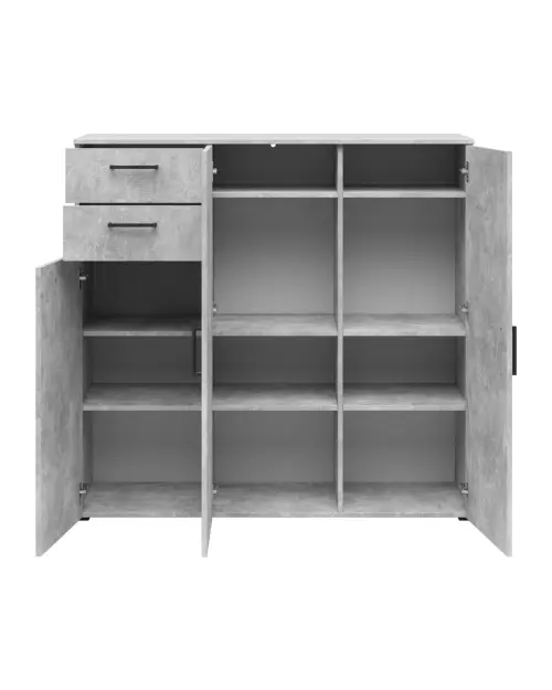 Cómoda MultiDo 120 cm con 3 puertas y 2 cajones atelier claro