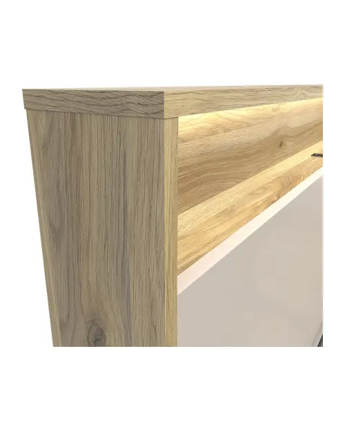 Кровать Dalva 160x200 с основанием и ящиком дуб маувелла/кашемир