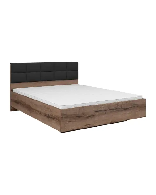 Cama Kassel B1 180x200 con somier y contenedor roble monastery