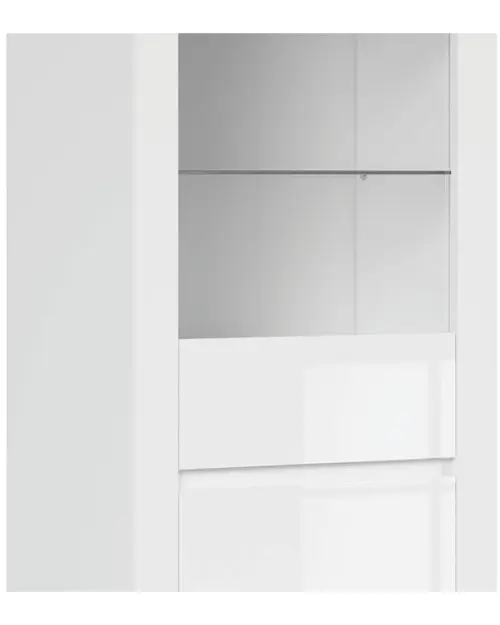 Vitrina Holten 68 cm con 2 puertas blanco brillo