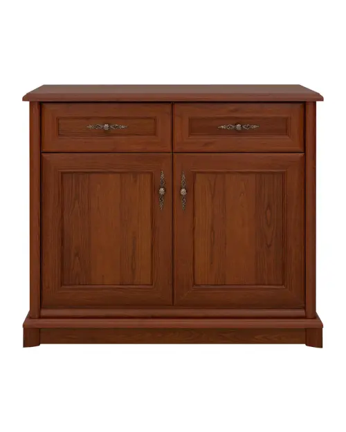 Cómoda Kent 101 cm con 2 puertas y 2 cajones castaño