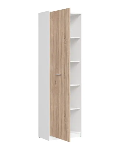 Estantería Nepo Plus 60 cm con puertas blanco/roble sonoma