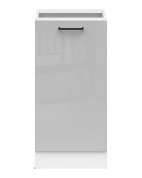 Armario bajo de cocina Junona Line 40 cm izquierdo gris claro brillo