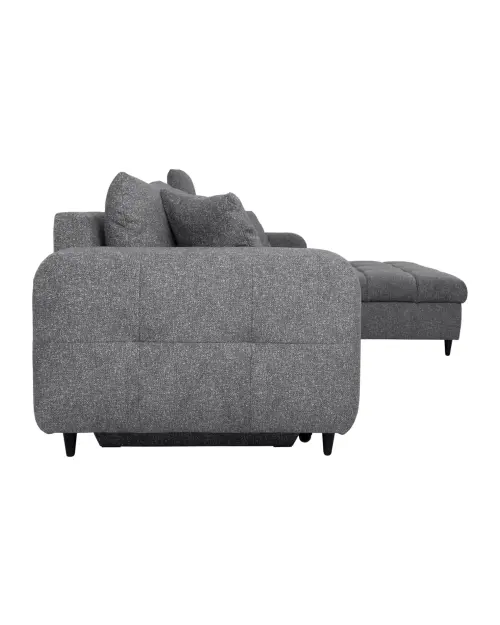 Sofá rinconera universal Twist New desplegable con arcón gris