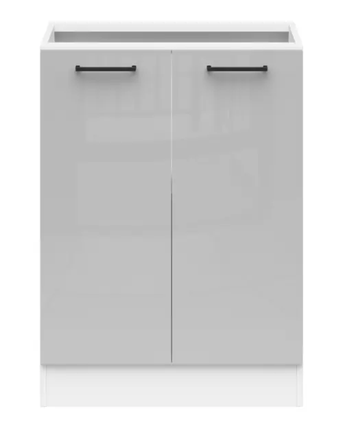 Armario de cocina inferior Junona Line 60 cm gris claro brillo