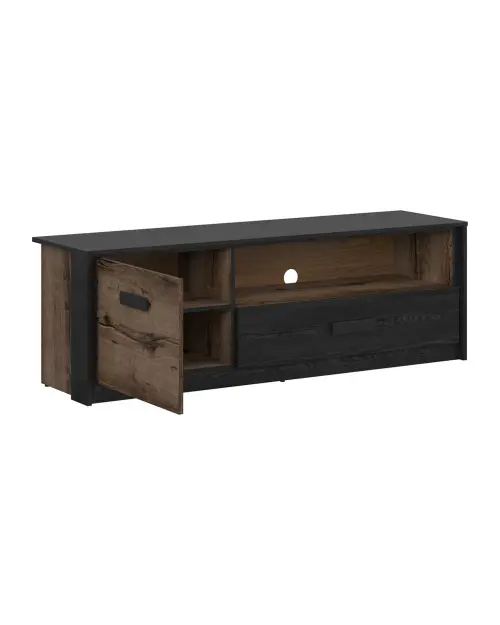 Mueble RTV Kassel 150 cm con puertas y cajón roble monastery