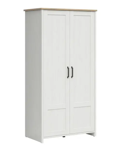 Armario de dos puertas Loksa 101 cm pino andersen blanco/roble grandson