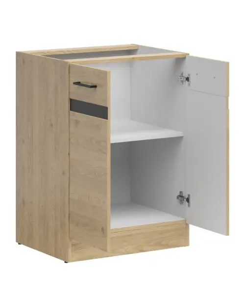 Mueble bajo de cocina Junona Line 60 cm con 2 puertas roble bernstein