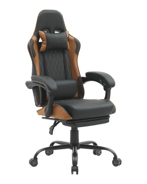 Silla gaming G-Turbo con cojines negro-marrón