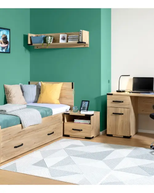 Escritorio Lara 117 cm con puerta y cajón fresno Belarus