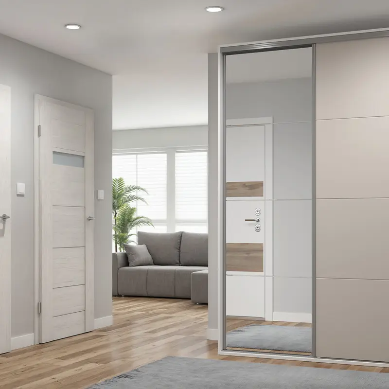 Puertas correderas con espejo